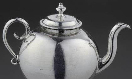 18th Century Dutch Silver Miniature Teapot - Johannes van Geffen